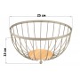 Корзина для фруктов 25*25*13 см "Мокко" с деревянным основанием, металл
Состав: Металл с пудровым покрытием, дерево