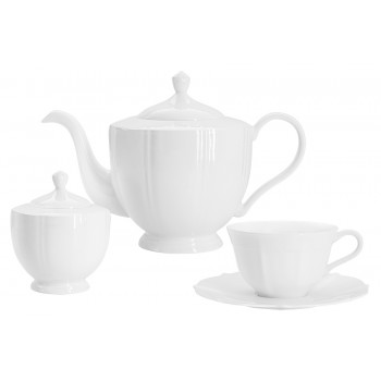 Сервиз чайный, 6 перс, 14 пр, фарфор F, белый, Lotus white