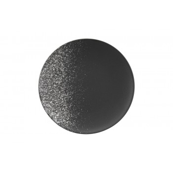Тарелка закусочная, 20 см, фарфор P, черная, в белую крапинку, Caviar Galaxy