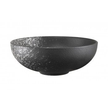 Салатник, 15,5х6 см, 500 мл, фарфор P, черный, в белую крапинку, Caviar Galaxy