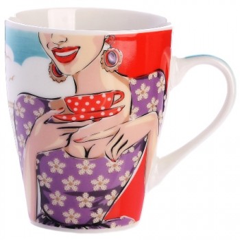 9-31229-3 Кружка 340мл Beauty Woman Girl LR (х36) 