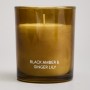 НАБОР АРОМАТИЧЕСКИЙ "LUXURY" СВЕЧА В СТАКАНЕ 6*7,5 СМ И ДИФФУЗОР 70 МЛ BLACK AMBER&GINGER LILY