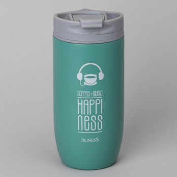 ТЕРМОКРУЖКА AGNESS "HAPPINESS" 450МЛ