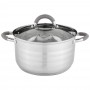КАСТРЮЛЯ AGNESS СО СТЕКЛЯННОЙ КРЫШКОЙ 4,3 Л. 22X12,5 СМ