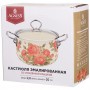 КАСТРЮЛЯ AGNESS ЭМАЛИРОВАННАЯ СО СТЕКЛ. КРЫШКОЙ 2.8 Л, 20*12 СМ