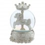 Фигурка декоративная в стекл шаре "Карусель" (движ), L6,5 W6,5 H10 см, 3в.