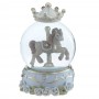 Фигурка декоративная в стекл шаре "Карусель" (движ), L6,5 W6,5 H10 см, 3в.