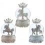 Фигурка декоративная в стекл шаре "Карусель" (движ), L6,5 W6,5 H10 см, 3в.